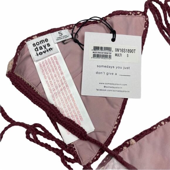 💗 3/$10 💗 NEW Revolve Miles crochet front tie bikini top Size Small - Picture 10 of 10